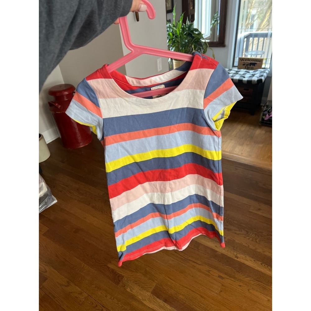 Joules Riviera short-sleeve jersey dress in multi-stripes 9-10